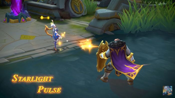 The animation effect of Lunox's 1st skill from the Cosmic Harmony skin