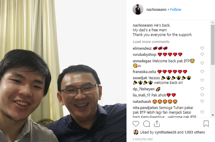 Tak Unggah Apapun Terkait Kebebasan sang Ayah, Anak Perempuan Ahok, Nathania Purnama Justru Curhat Soal Keluarga