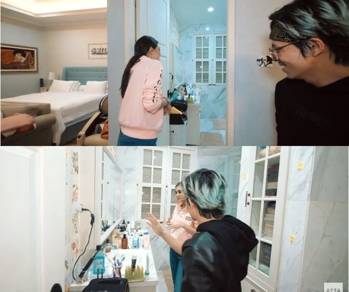 Kamar mandi di kamar Luna Maya