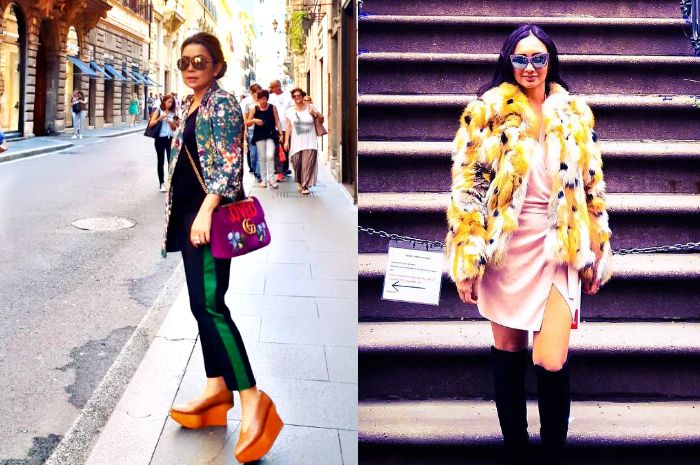 Adu gaya mewah menantu keluarga Cendana, Mayang Sari dan Tata Cahyani saat berlibur ke Luar Negeri memakai fashion item branded