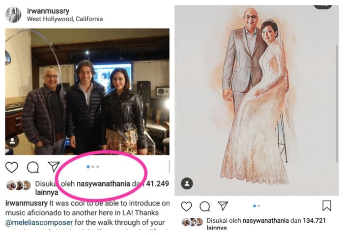 Nasywa memberikan love pada unggahan Irwan Mussry