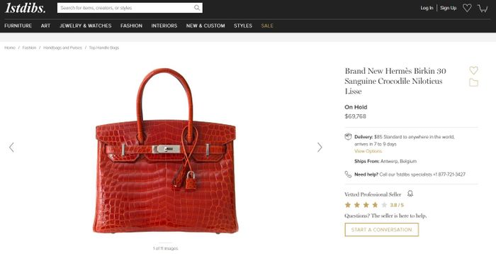 Brand New Hermès Birkin 30 Sanguine Crocodile Niloticus Lisse