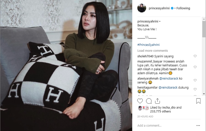 Reaksi Reino Barack Saat Ditanya Soal Komentar Simbol Cinta yang Diberikannya Kepada Syahrini di Instagram