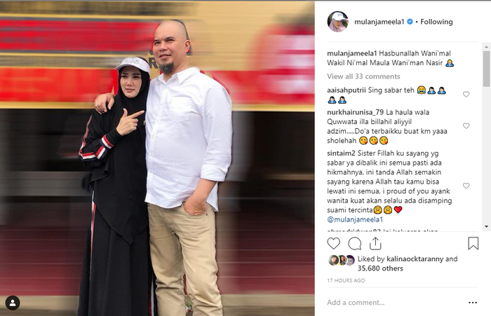 Pesan Haru Mulan Jameela Saat Suaminya, Ahmad Dhani Divonis 1,5 Tahun Penjara