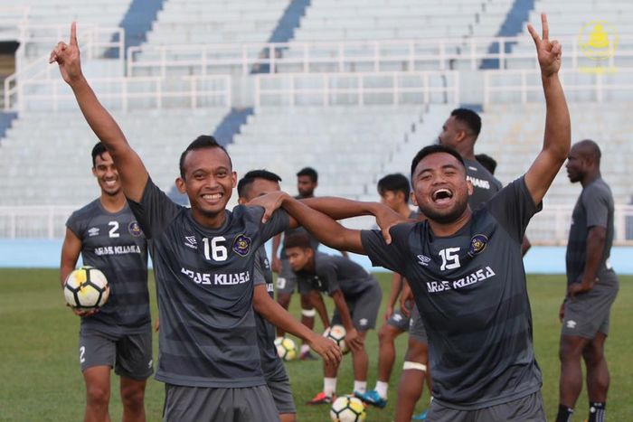 Winger asal Indonesia, Saddil Ramdani (15) dalam sesi latihan Pahang FA di Stadion Darul Makmur, 3o Januari 2019. 