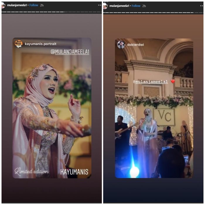 Penampilan Mulan Jameela di atas panggung