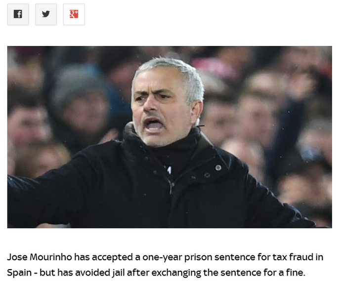 Mantan pelatih Manchester United, Jose Mourinho.