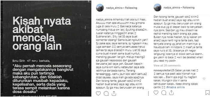 Rela Dimadu Demia Anak, Kini Artis FTV Nadya Almira Sindir Wanita Usik Dirinya