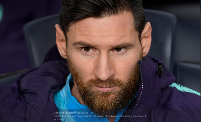 Bintang Barcelona, Lionel Messi, tampil sebagai pemain pengganti dalam partai Copa del Rey kontra Real Madrid di Camp Nou, 6 Februari 2019.