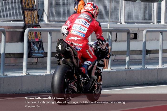 Fairing baru Ducati digunakan oleh Andrea Dovizioso.