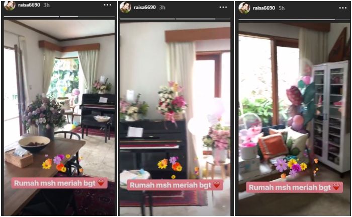 Unggahan Raisa setelah melahirkan Zalina Raine Wylle.
