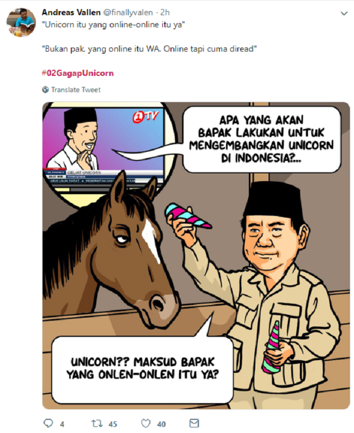 Perang Tagar #JokowiBohongLagi dan #02GagapUnicorn Jadi Trending di Twitter