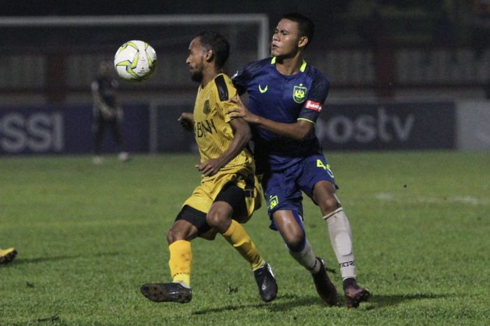 Bhayangkara FC Vs PSIS Semarang di Stadion PTIK, Melawai, Jakarta Selatan, Selasa (19/2/2019)