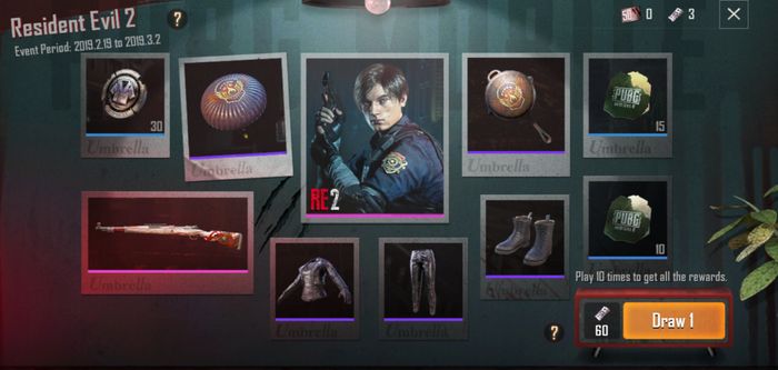 The exclusive Resident Evil 2 Remake event on PUBG Mobile features Leon Kennedy's Skin