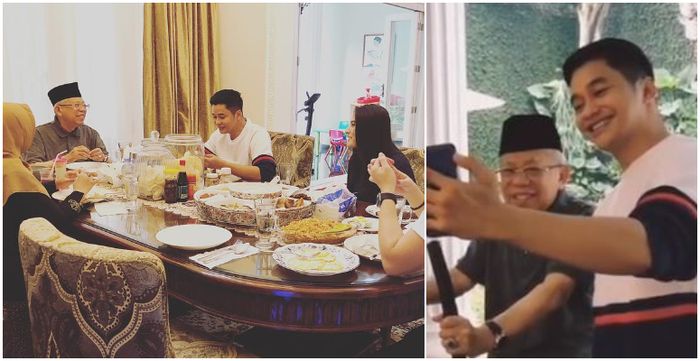 Adly Fairuz habiskan waktu bersama kakeknya, Ma'ruf Amin dan Angbeen Rishi.