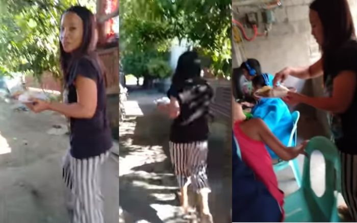 Seorang ibu rela bawa nasi lengkap dengan lauk pauk untuk suapi anaknya yang sedang kecanduang game online