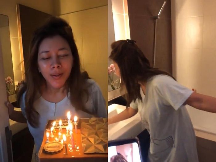 Nurbaini Janna mendapat surprise ulang tahun dari putranya.