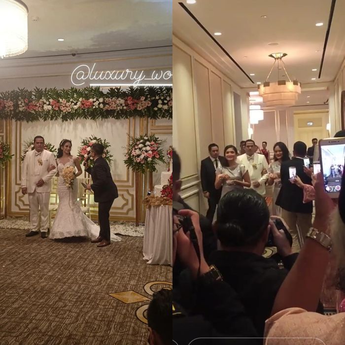 Suasana pernikahan Bella Luna dan Nana