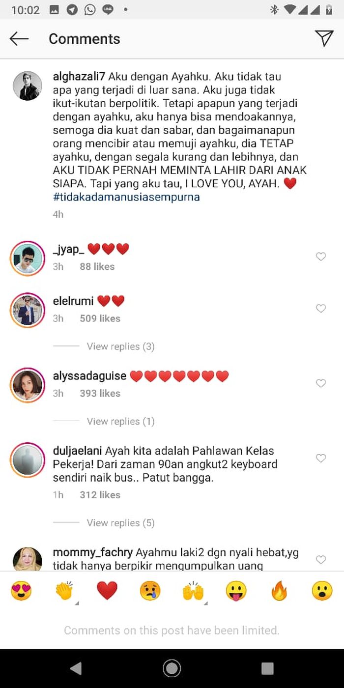 Komentar di postingan Al Ghazali.