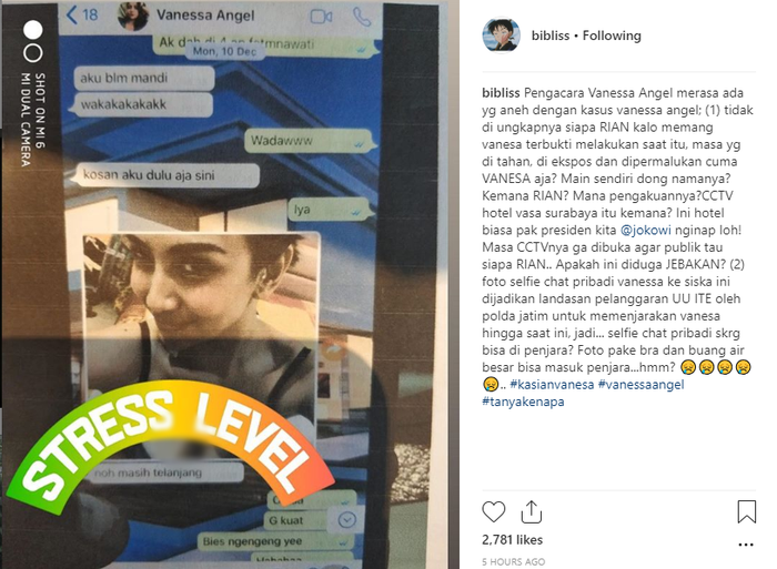 Bibi Ardiansyah Bongkar Isi Chat Vanessa Angel dengan Mucikari, VA Kirim Foto Dirinya Sebelum Mandi