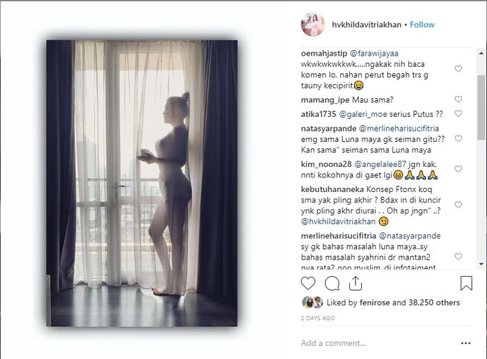 Postingan Hilda Vitria