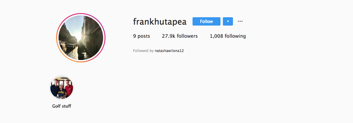Natasha Willona mengikuti instagram Frank Hutapea