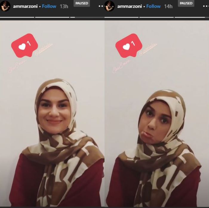 Ammar Zoni 'tersihir' kecantikan Irish Bella saat kenakan hijab.