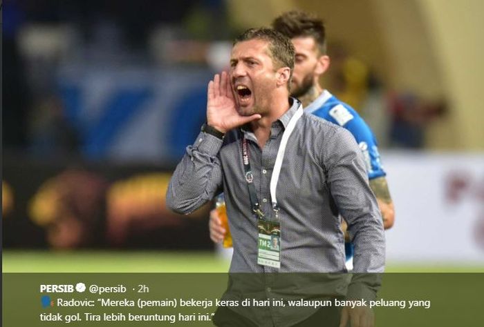 Pelatih Persib Bandung, Miljan Radovic.