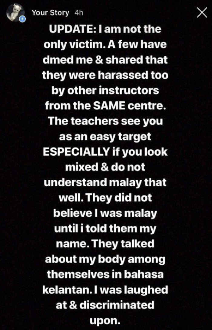 Tangkap layar story Syazwani Aqilah