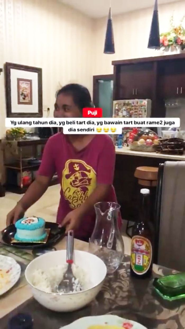 ART Kahiyang Ayu beli kue ultah sendiri