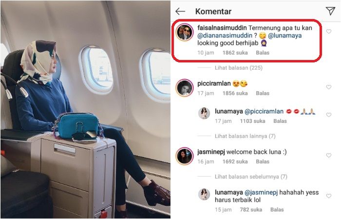 Faisal Nasimuddin memuji kecantikan Luna Maya mengenakan hijab setelah pulang umrah