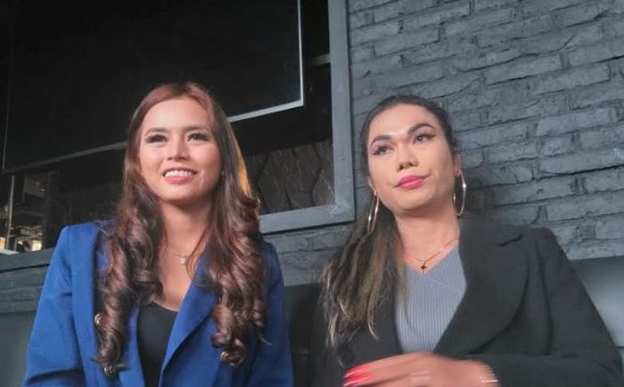 DJ Verny Hasan bersama kerabatnya, Ikey, saat ditemui Grid.ID di kawasan Kuningan, Jakarta Selatan, Kamis (7/3/2019).