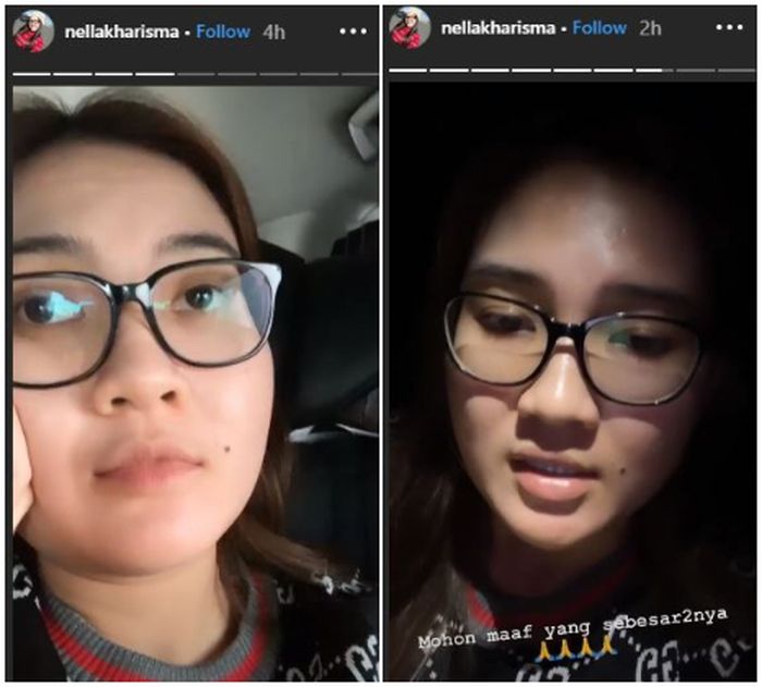 Permintaan maaf Nella Kharisma.
