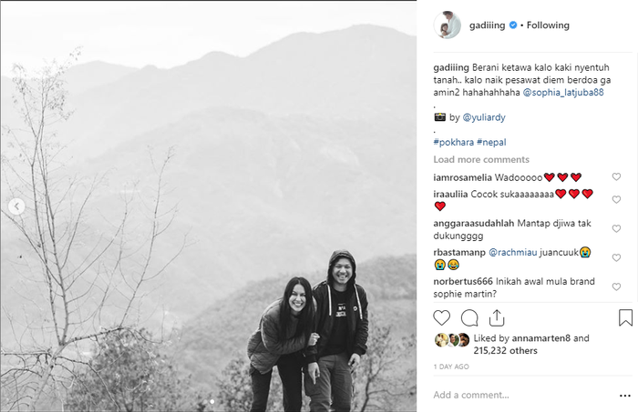 Gading Unggah Foto Kopi dengan Nama Sophia Latjuba Hingga Pose Mesra Bareng, Bukti Makin Terbuka dengan Hubungan?