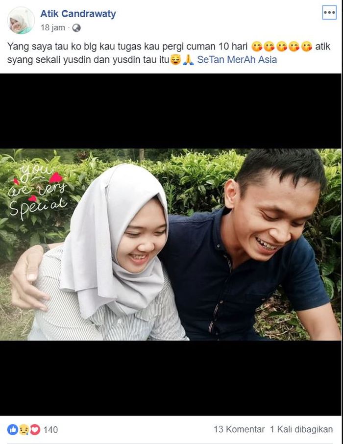 Unggahan Atik Candrawaty.