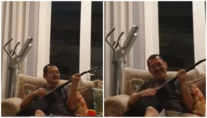 Bambang Trihatmodjo bawakan lagu cinta untuk sang istri.