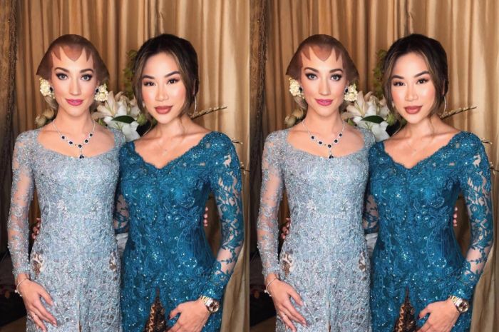 Varsha Strauss dan Kezia Toemion dalam balutan kebaya