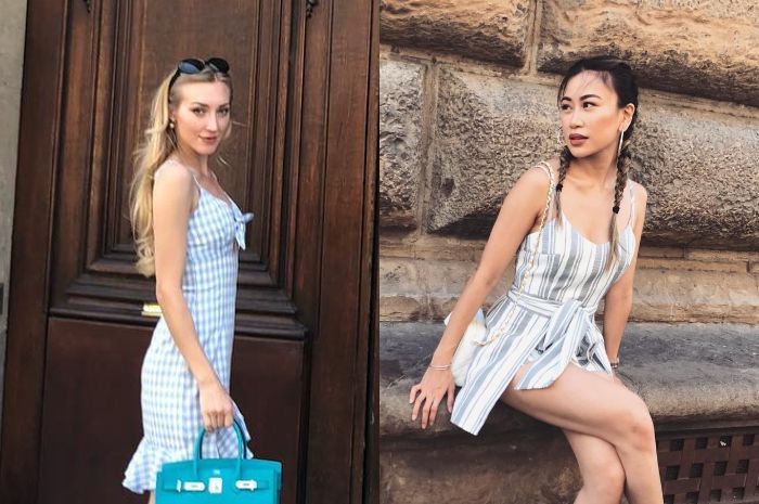 Varsha Strauss dan Kezia Toemion dengan minidress