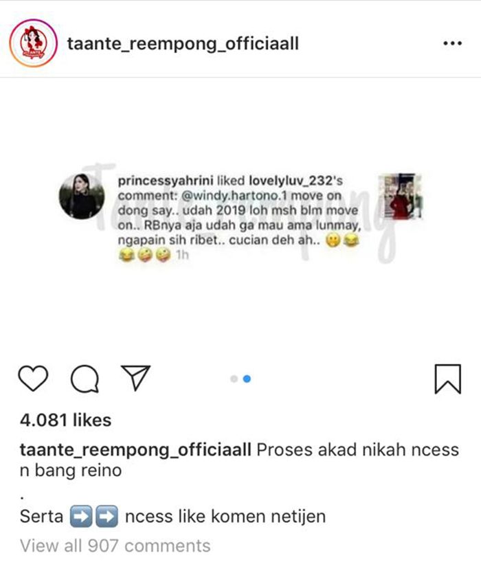 Syahrini menyukai komentar yang sudutkan Luna Maya