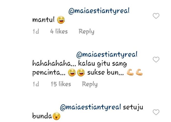 Komentar <a href='https://manado.tribunnews.com/tag/netizen' title='netizen'>netizen</a> soal jawaban <a href='https://manado.tribunnews.com/tag/maia-estianty' title='Maia Estianty'>Maia Estianty</a>