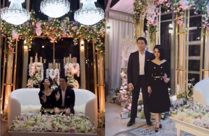Syahrini dan Reino Barack saat menggelar jumpa pers di Grand Hyatt, Thamrin, Jakarta Pusat, Minggu (11/3/2019). Dalam kesempatan itu, mereka berbicara soal rencana bulan madu.