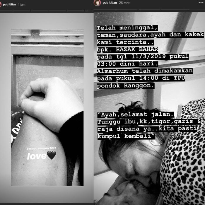 Ungkapan Putri Titian usai ayahnya meninggal dunia
