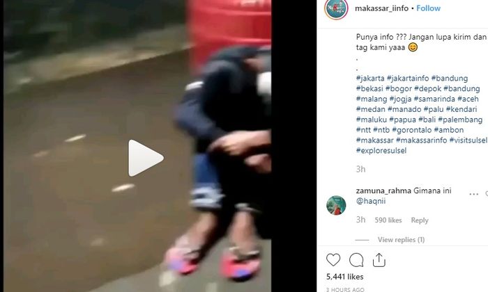 video viral diduga 'begal payudara' bonyok dihajar massa