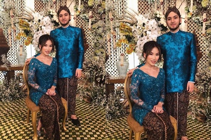 Nggak hanya kasual, Kezia dan Adi juga tampil kompak saat kenakan pakaian adat
