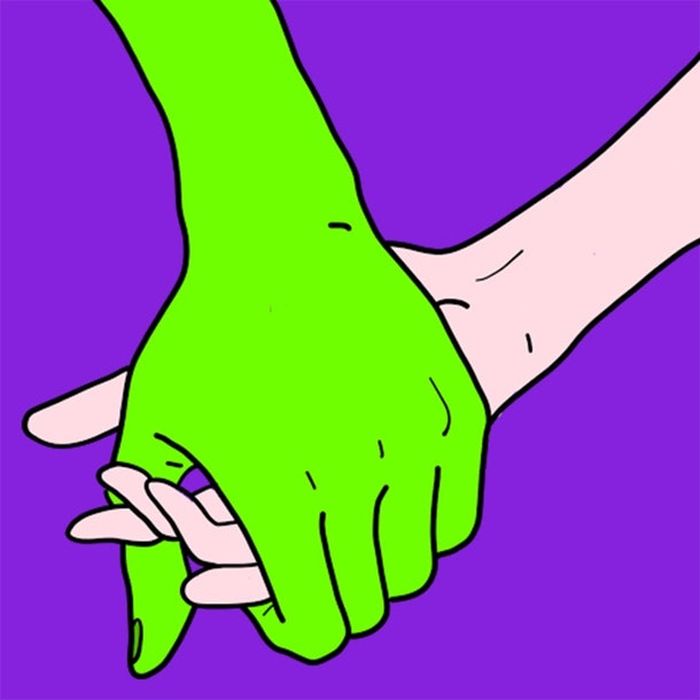 Holding hand with a sort of flimsy grip