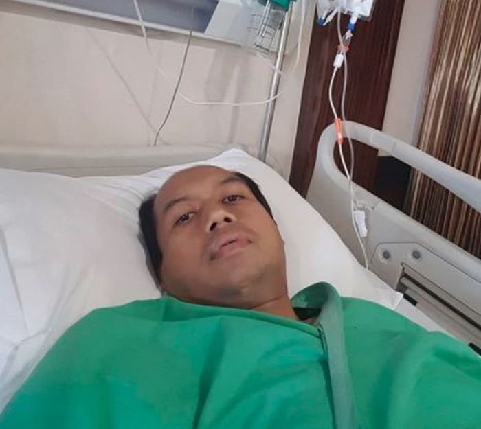 Sutopo Purwo Nugroho ketika menjalani pengobatan kanker paru-paru.
