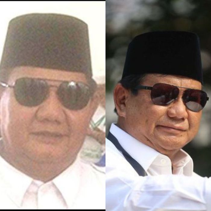 Sosok Prabowo 'KW' di VIP Lancang Kuning berhasil gaet perhatian wartawan dan emak - emak