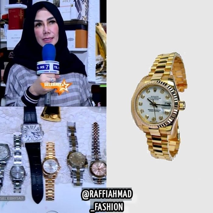 Koleksi jam tangan Amy Qanita mama mertua Nagita Slavina - Rolex Datejust President Bracelet