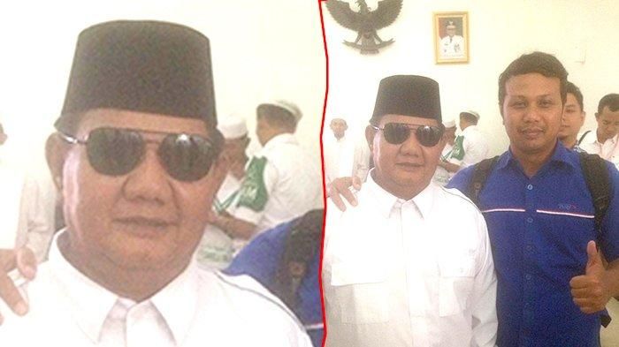 Pria Mirip Prabowo berhasil gaet perhatian wartawan dan emak - emak