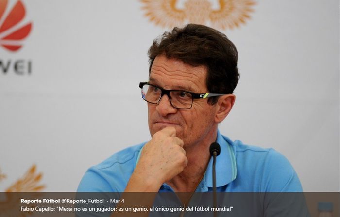 Mantan pelatih AC Milan, Juventus, dan Real Madrid, Fabio Capello